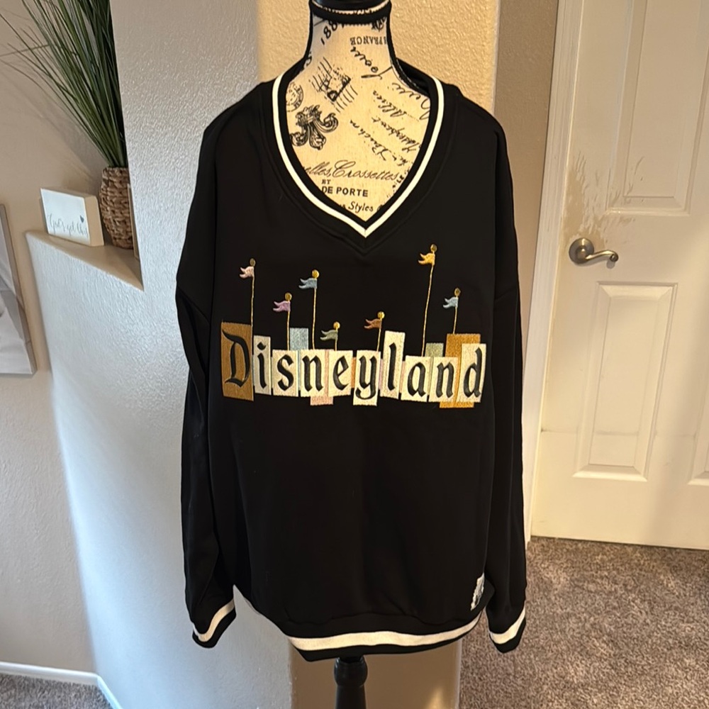 Disneyland Black and Gold Crew Neck Sweater